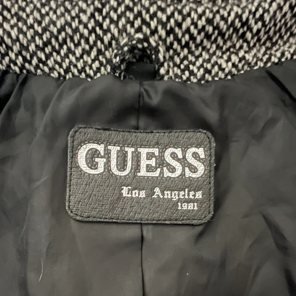 Rare Vintage - Guess - Tweed Pea Coat - Houndstooth - No Size/See Measurements - Picture 4 of 6